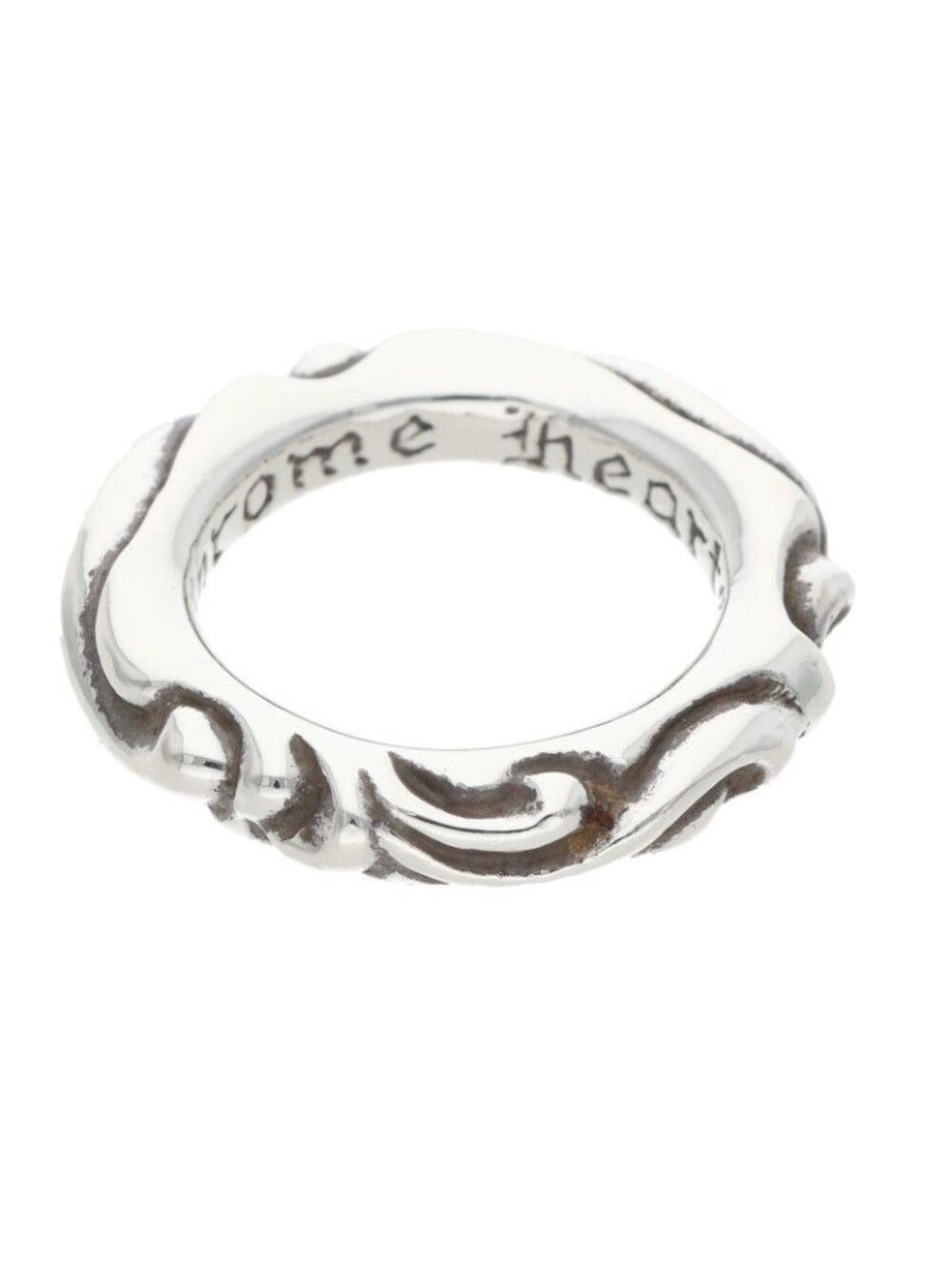 Chrome Hearts Scrl Band Scroll Silver Ring